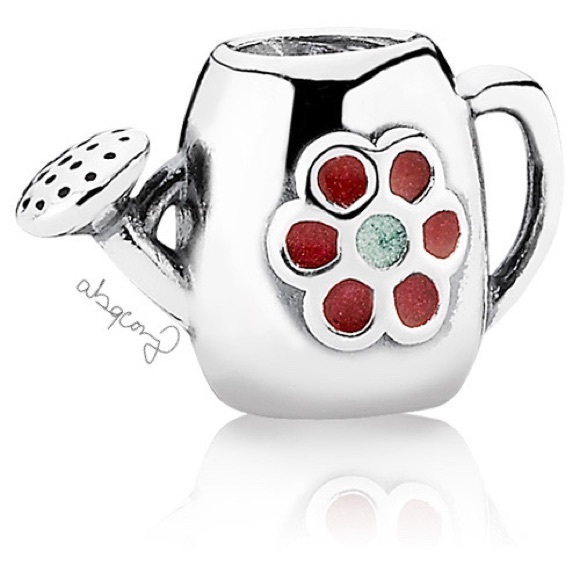 Pandora Jewelry - EUC Pandora 791090EN43 Sterling Silver My Garden Watering Can w/ Enamel Flower